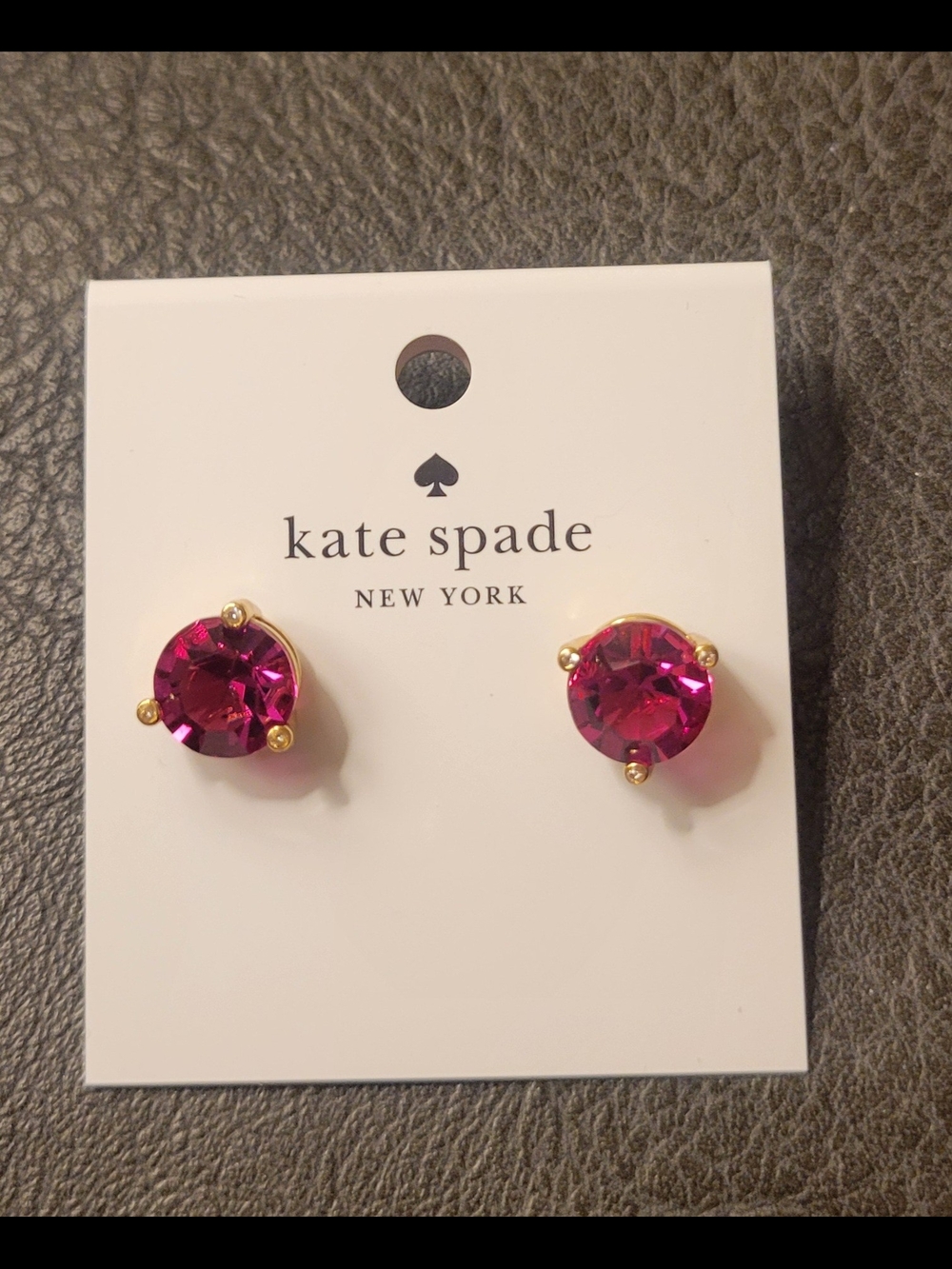 kate spade Fuchsia Crystal Stud Earrings